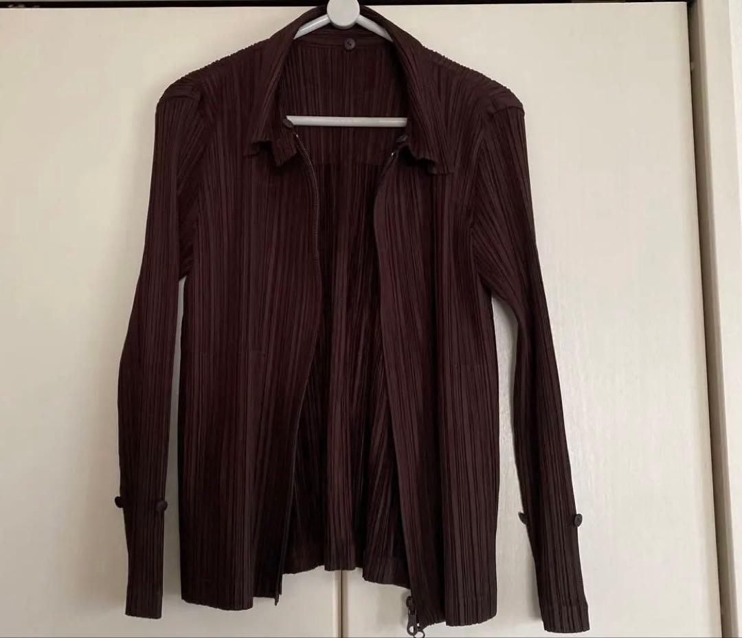 最終金額❗️極美品　プリーツプリーズ　長袖シャツ　ファージャケット　トップス