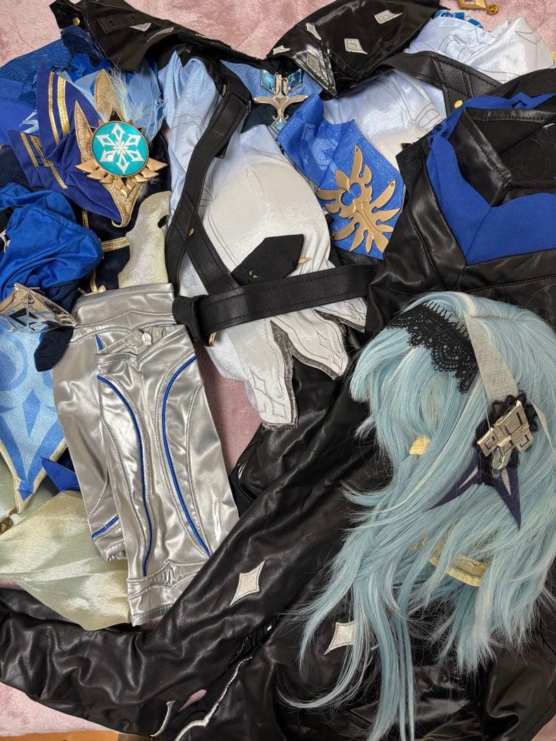原神 エウルア 三分妄想 Mサイズ コスプレ衣装＋ウィッグ+靴
