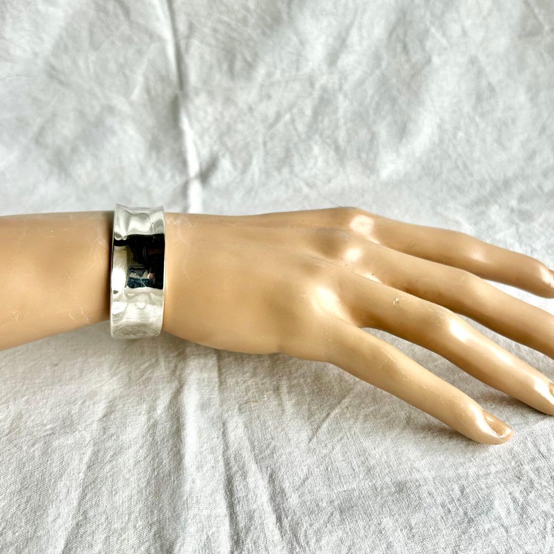 メキシカンジュエリー　ヴィンテージ　バングル　ボーンカフ　MEXCO 刻印あり