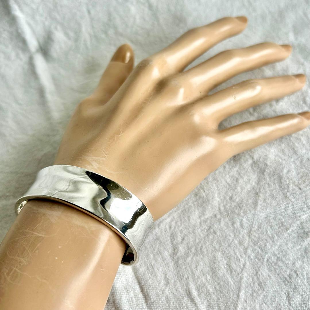 メキシカンジュエリー　ヴィンテージ　バングル　ボーンカフ　MEXCO 刻印あり