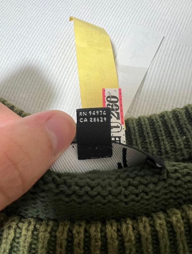 Stussy スワールロゴ Sロゴ ニットセーター Lサイズ