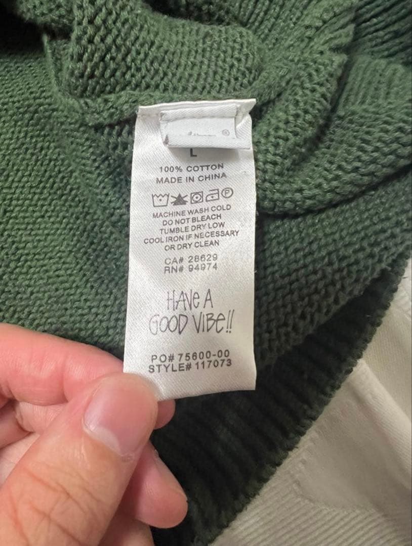 Stussy スワールロゴ Sロゴ ニットセーター Lサイズ