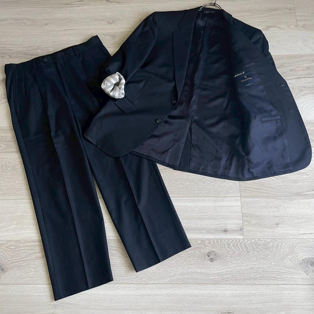 ブルックスブラザーズ スーツ【M相当】カシミヤ ヘリンボーン E1393