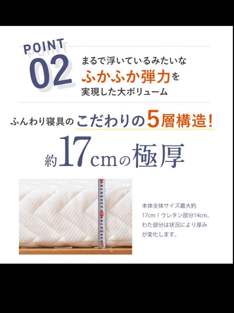 【新品未開封】雲のやすらぎプレミアム シングルマットレス