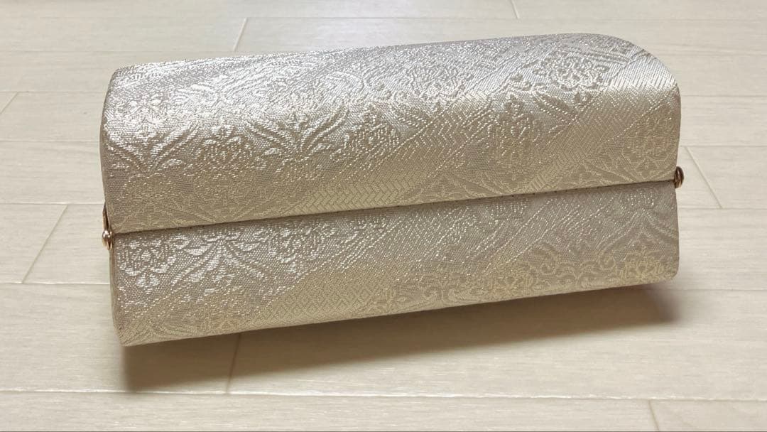 《美品》草履バッグセット　帯地　淡いゴールド