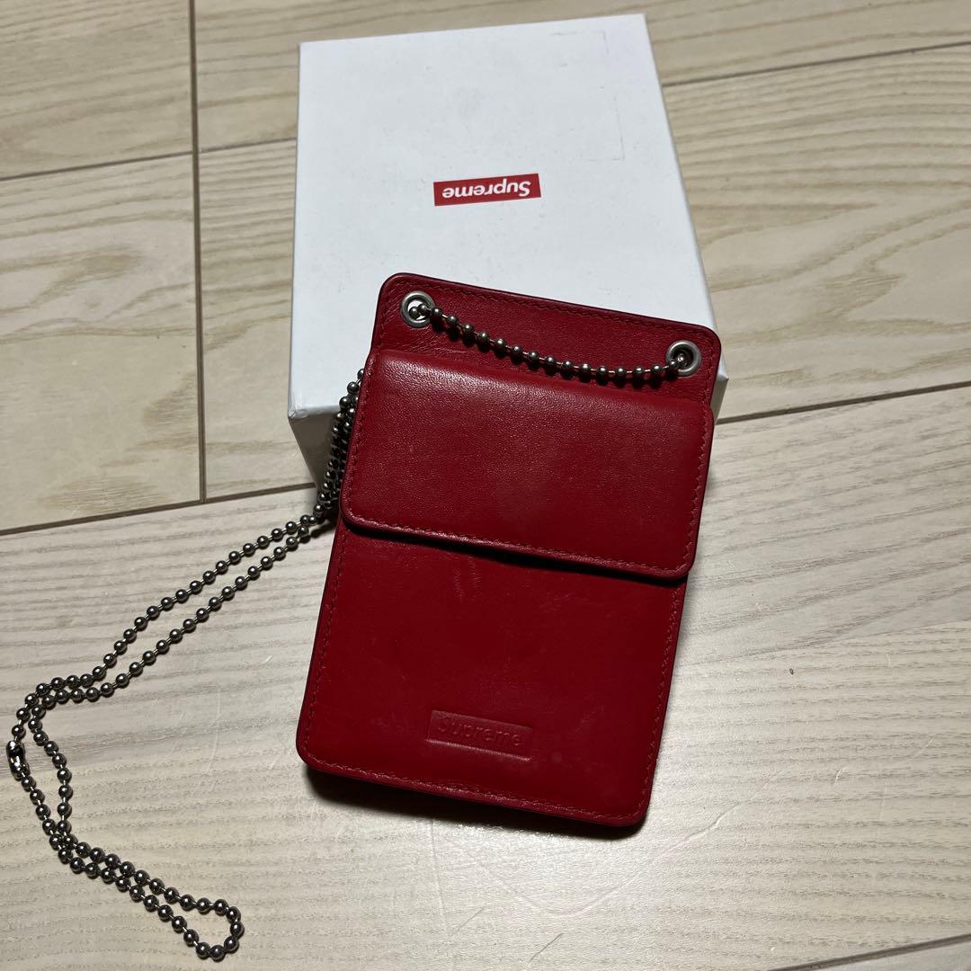 希少 supreme Leather ID Holder + Wallet