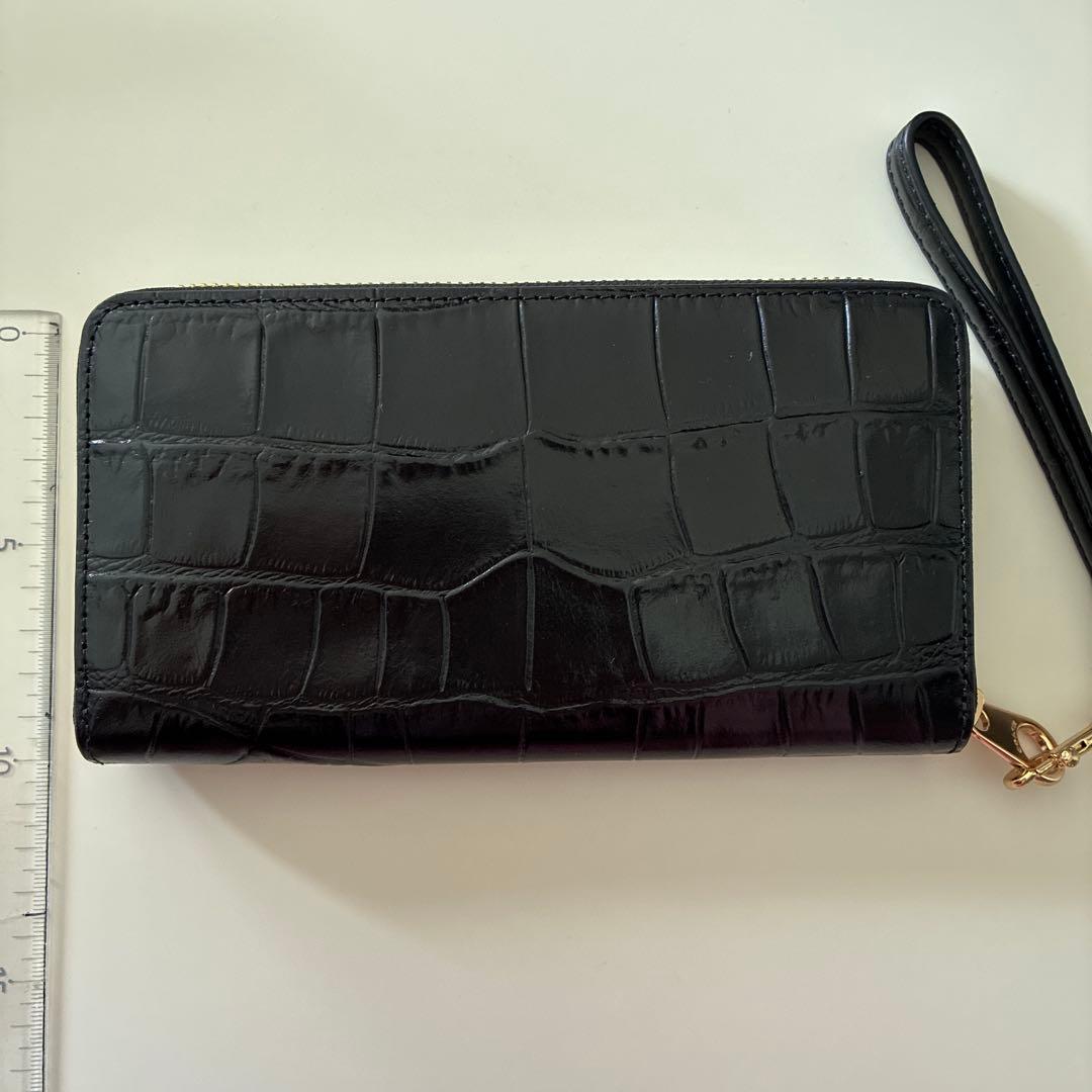 新品未使用　COACH クロコダイル　黒　ウォレット　長財布