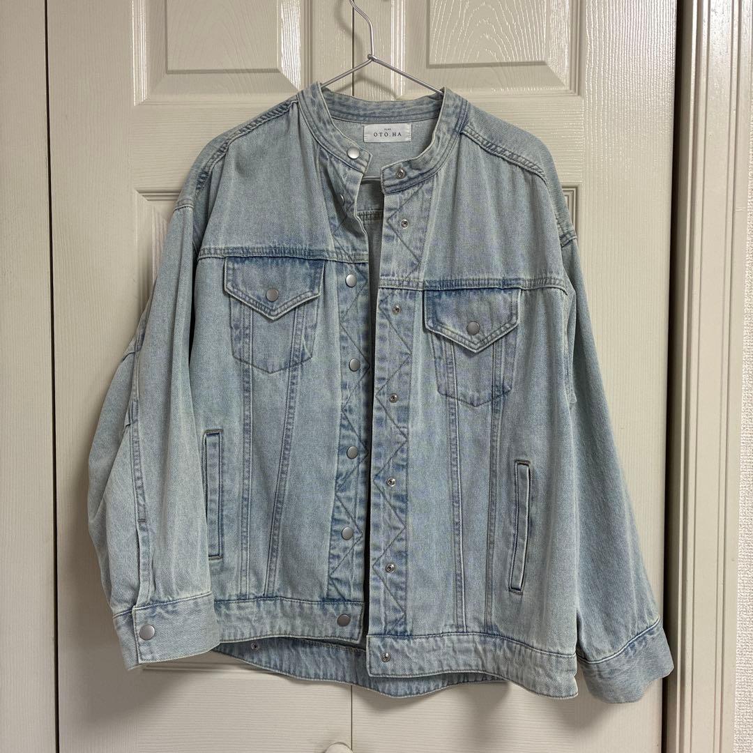 阿部礼子さん着用　オーバーサイズデニムジャケット ライトブルー
