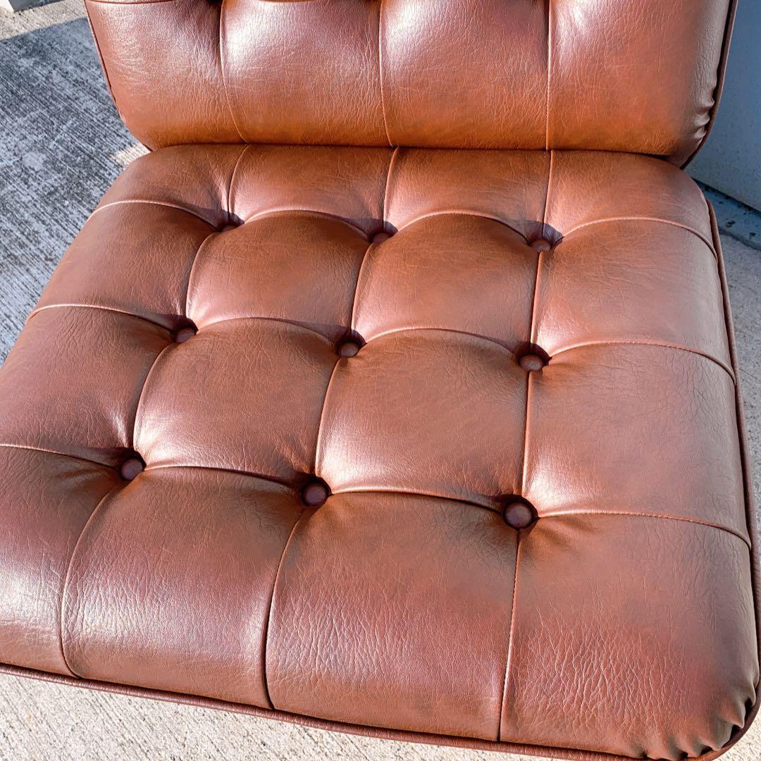 【送料無料】Karimoku カリモク 本革レザー 2人掛けソファ 昭和レトロ