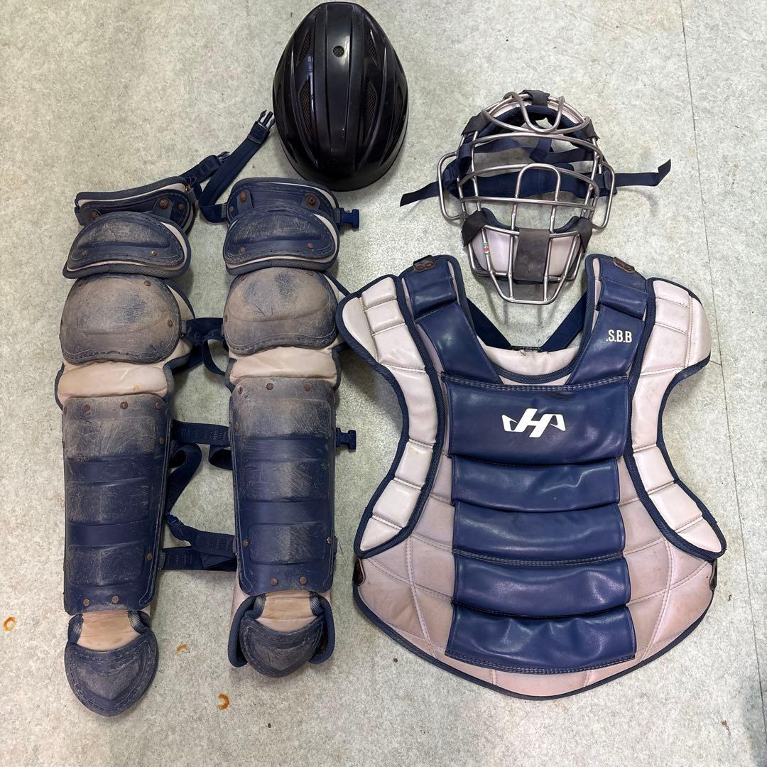 ハタケヤマ　キャッチャー　防具セット　ケース付き　軟式用