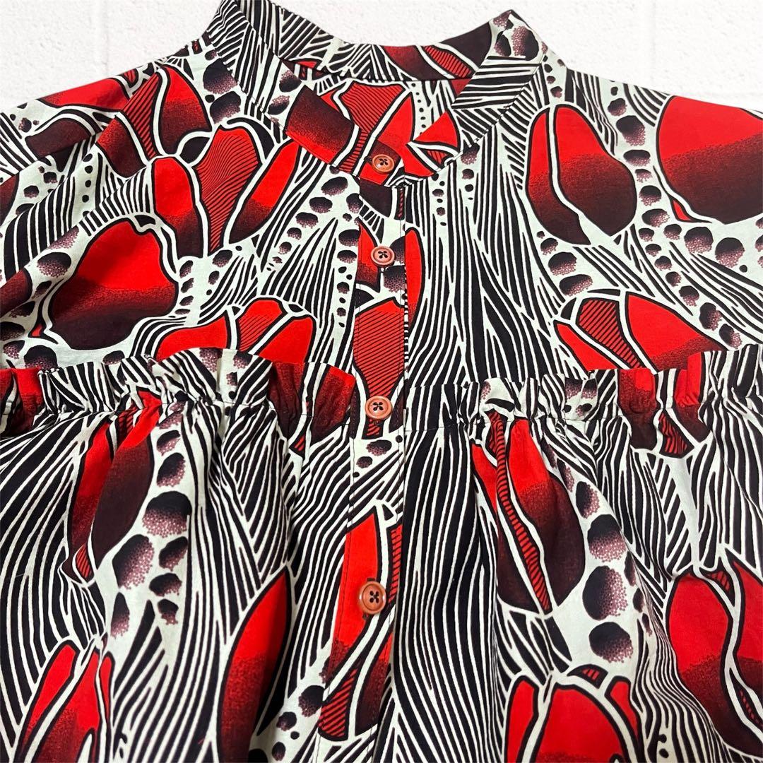 アフリカ布　アフリカンファッション　チュニック　ブラウス