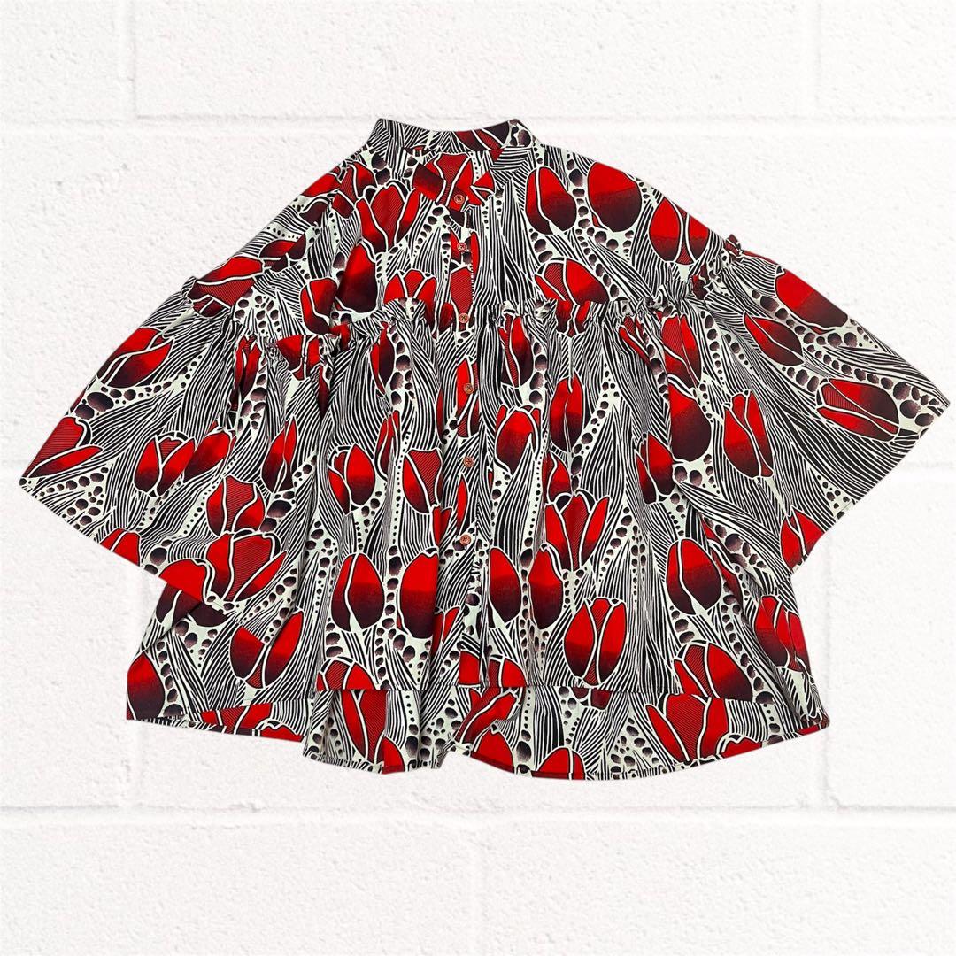 アフリカ布　アフリカンファッション　チュニック　ブラウス