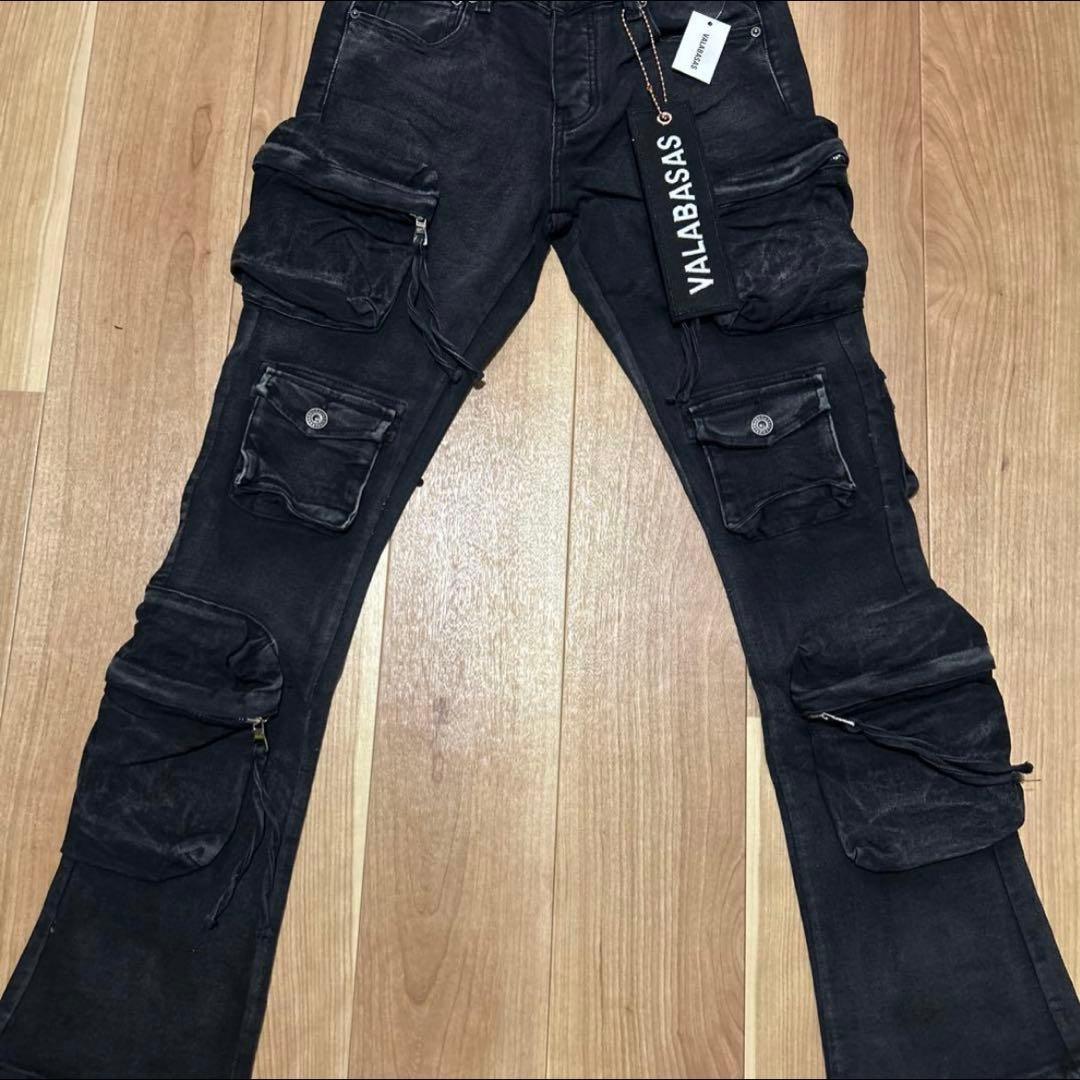 【新品未使用】valabasas マルチポケットカーゴデニム29