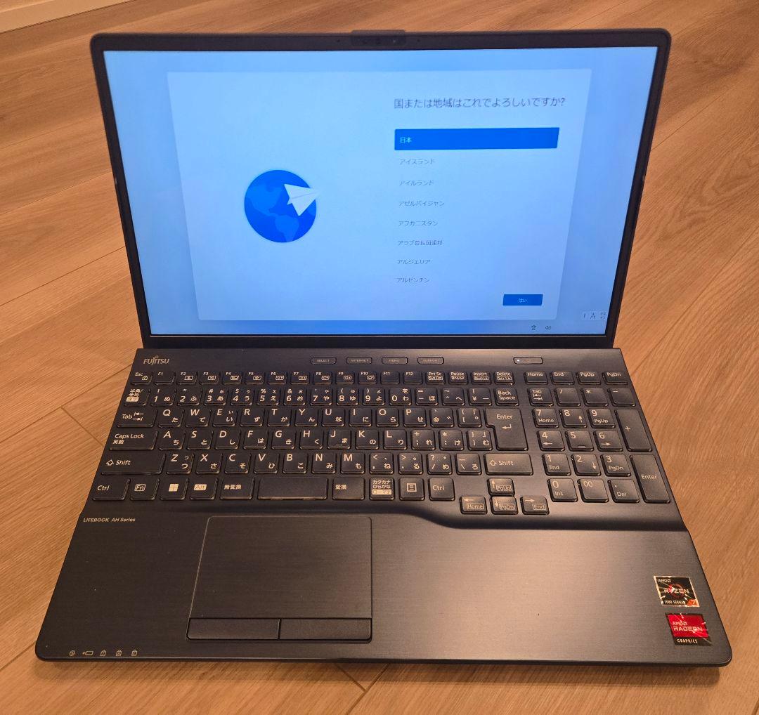【ほぼ未使用】FMV AH53/H2 Ryzen7/メモリ16GBブルーレイ搭載
