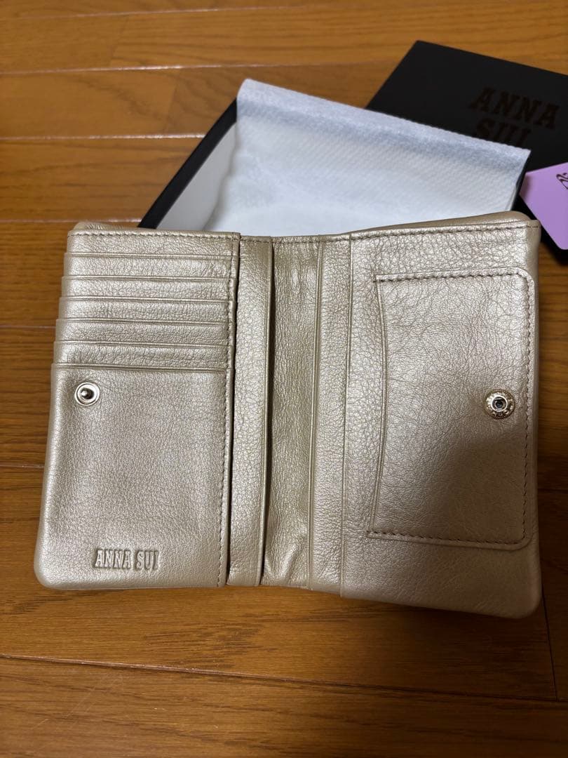 ANNA SUI ゴールド 星柄 二つ折り財布