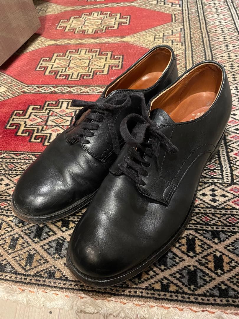 限定値下げ★alden 黒レザー ドレスシューズ　プレーントゥ