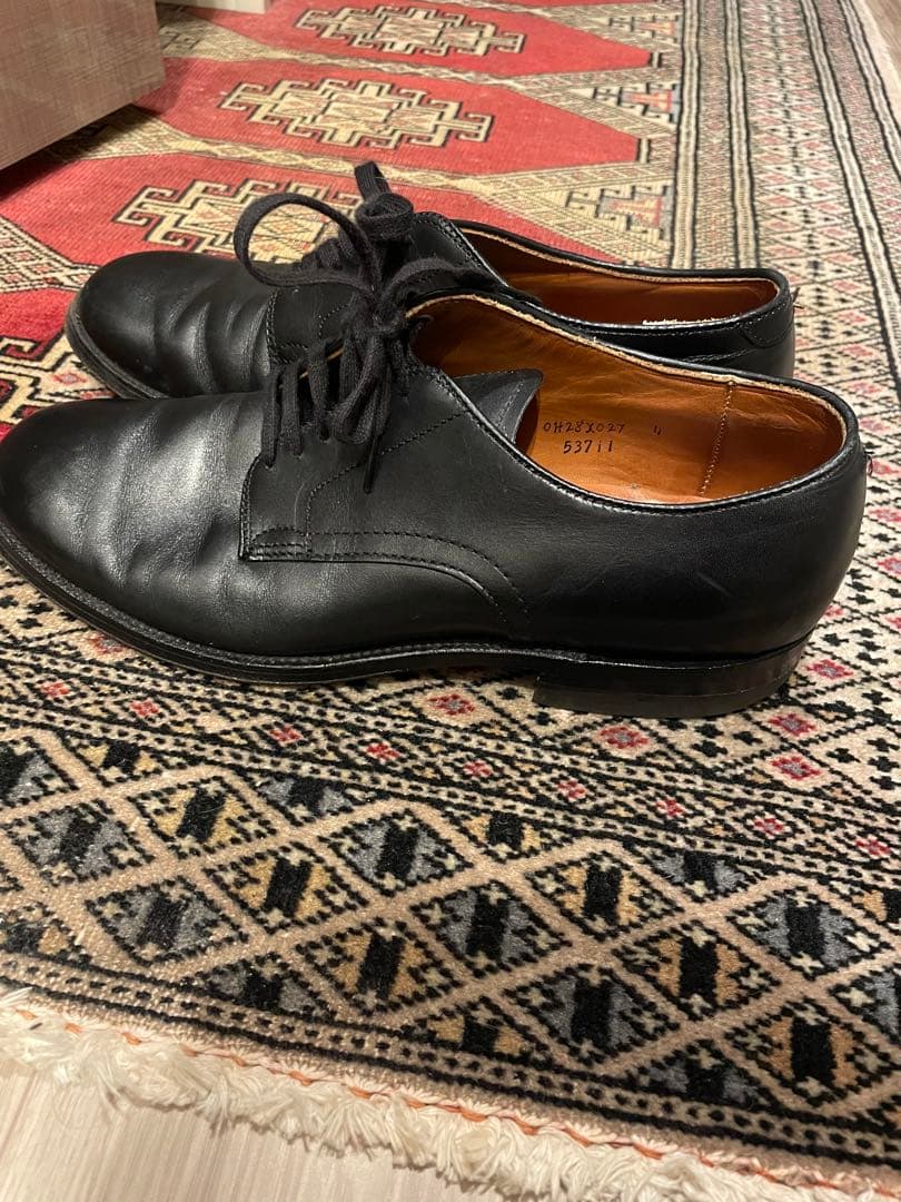 限定値下げ★alden 黒レザー ドレスシューズ　プレーントゥ
