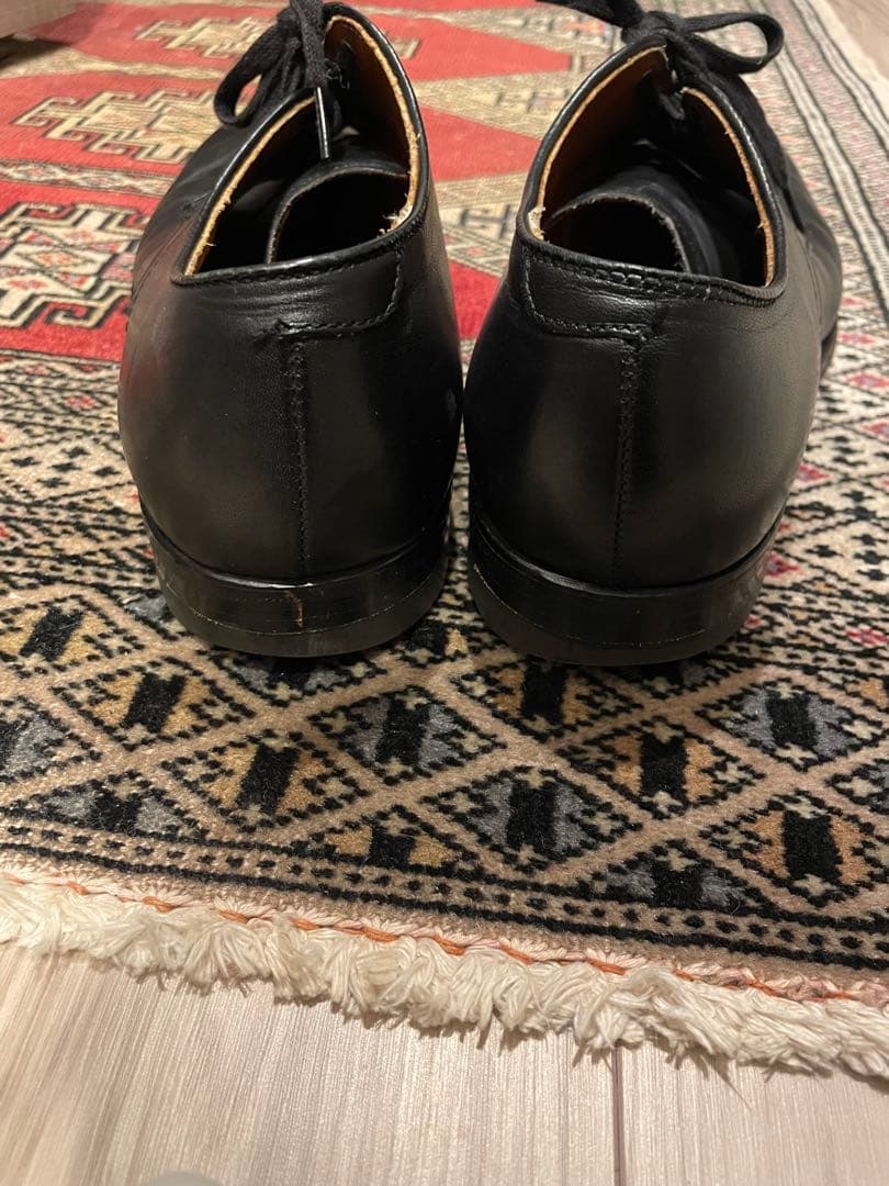 限定値下げ★alden 黒レザー ドレスシューズ　プレーントゥ