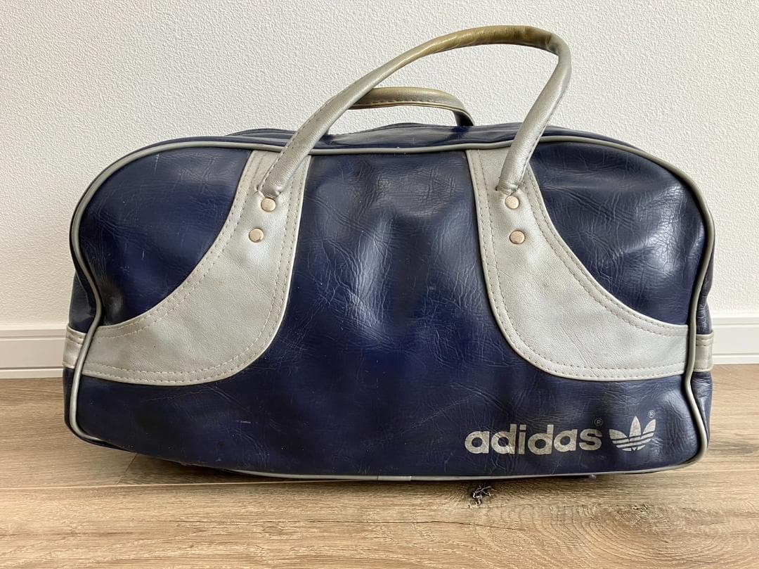 70s Vintage adidas  ボストンバッグ アディダスビンテージ 紺