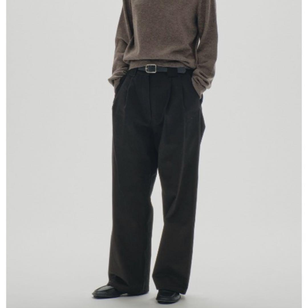 todayful Doubletuck Chino Pants36ダークブラウン