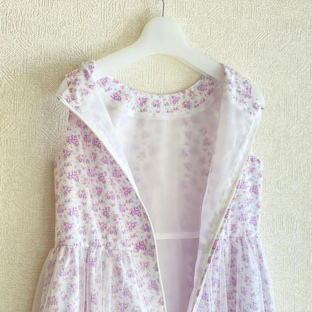 大人気♡パープル×小花柄＊130入学式 卒園式 女の子 フォーマル