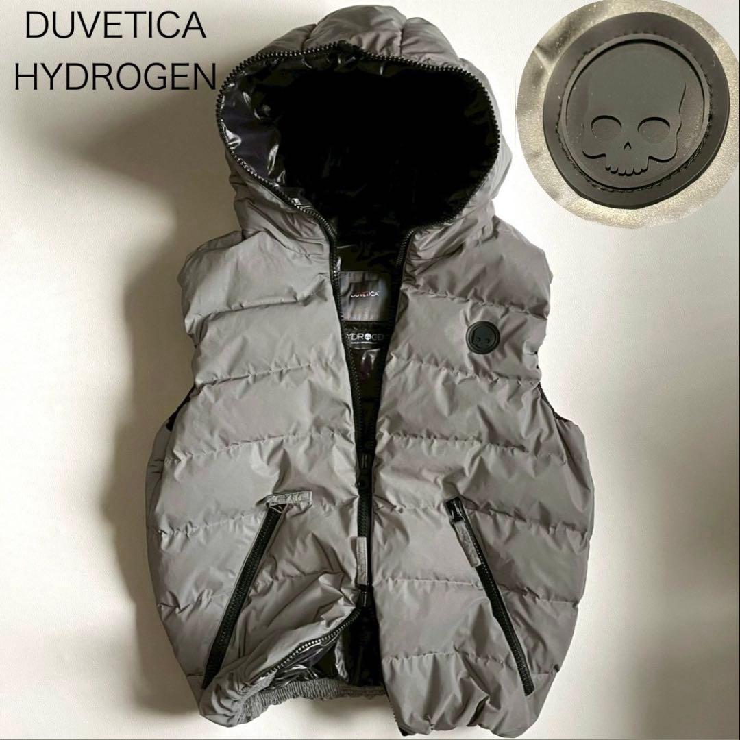 希少サイズ【ハイドロゲン デュベティカ】ダウンベスト スカル 50 ダブルジップ