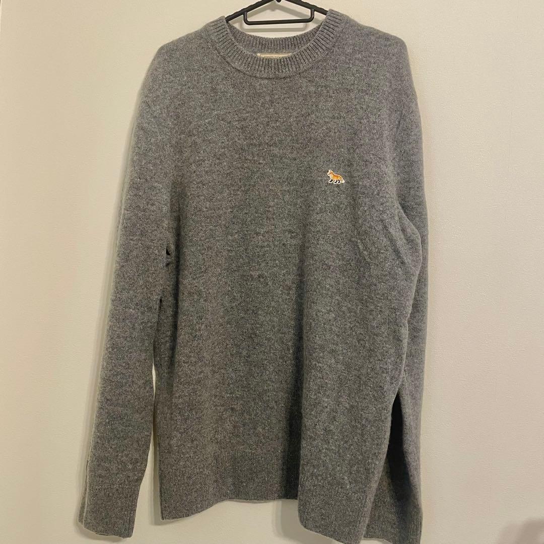 極美品★MAISON KITSUNÉ グレー セーター メゾンキツネ フォックス