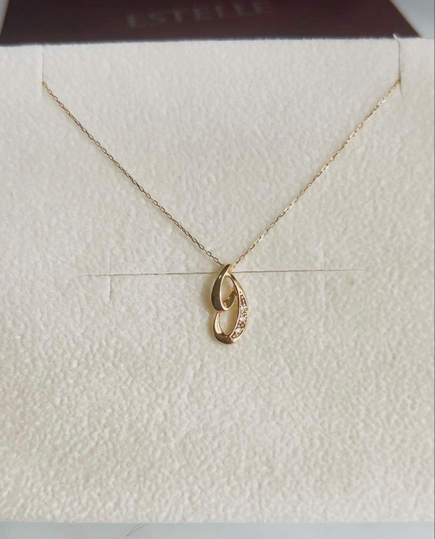 ⭐︎美品　K10イエローゴールドダイヤモンドネックレス