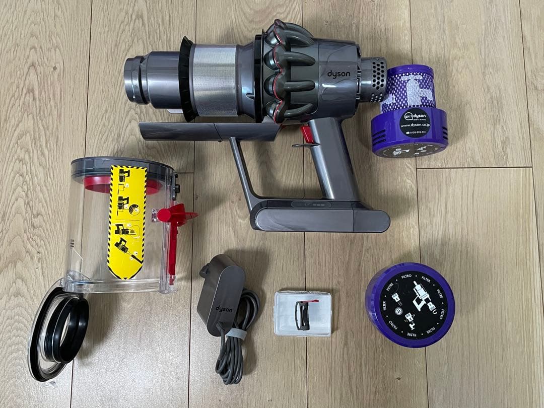 ダイソン⑫V10SV12新品２パイプ ２ヘッド付　　　新品柔軟ロング隙間ノズル