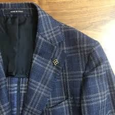 【美品/春夏】TAGLIATOREタリアトーレネイビー×ベージュジャケット48