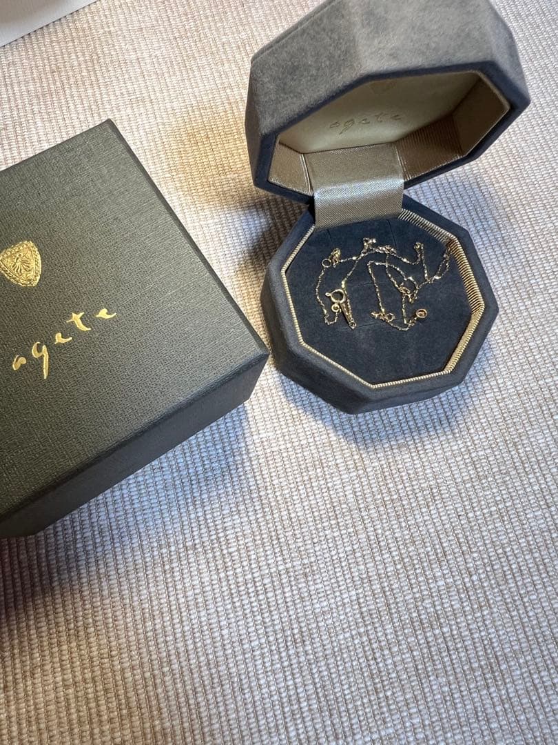 AGETE ダイヤネックレス　K10 D0.03