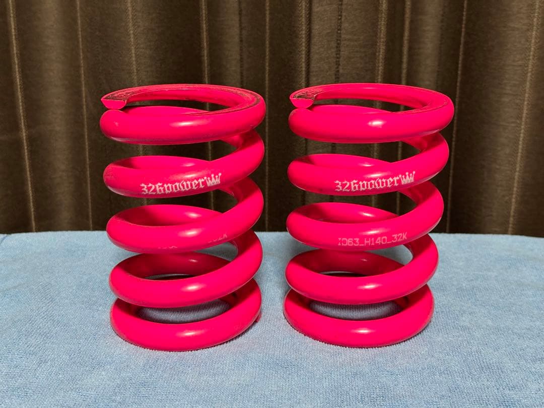 326POWER チャラバネ ID63 H140 32K ピンク 直巻スプリング