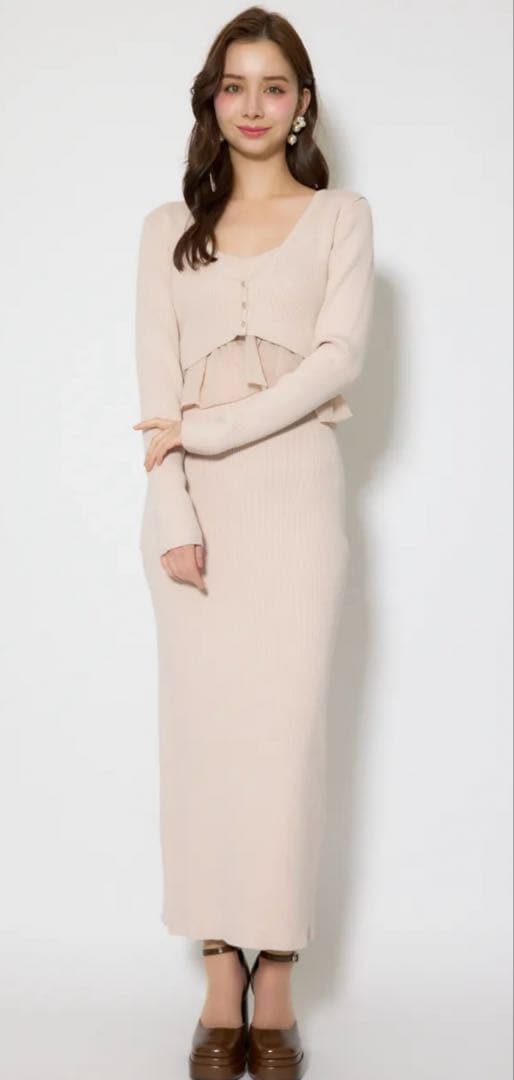 リエンダ ぺプラムカーデセットワンピース