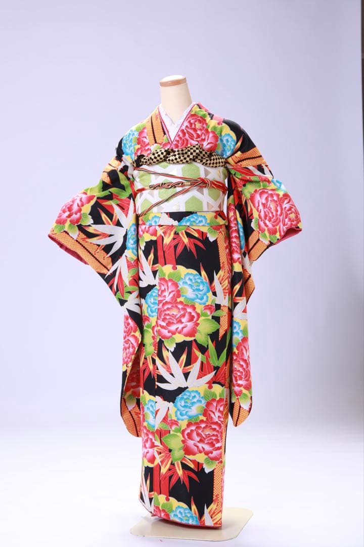 振袖　振袖単品　ほぼ新品　着物　洗える着物　化繊