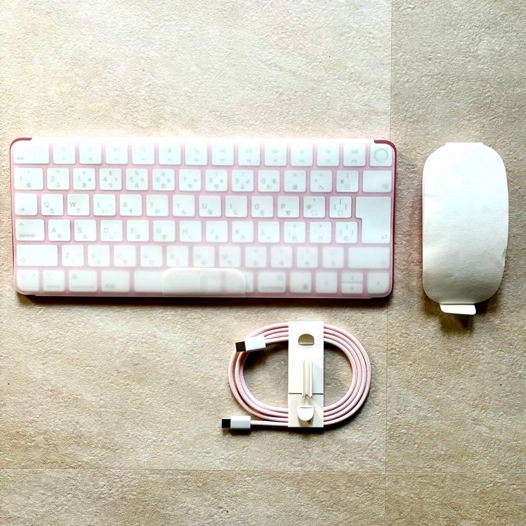 レア【ピンク】Appleシリコン搭載Macモデル用キーボード ＆ マウス　セット