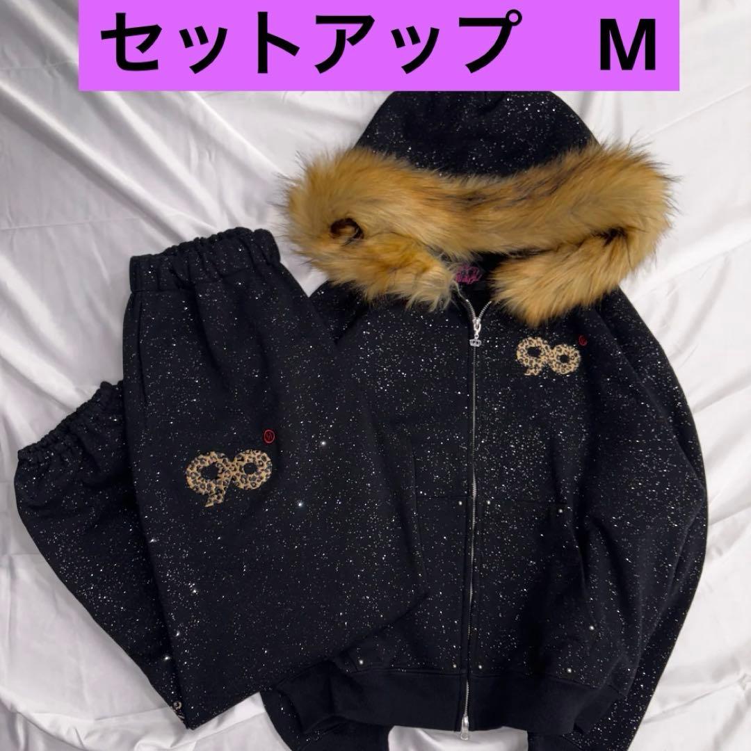 9090 girl 90 Logo Glitter セットアップ Mサイズ