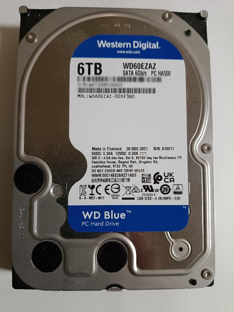 【送料無料】 HDD 6TB Western Digital WD60EZAZ