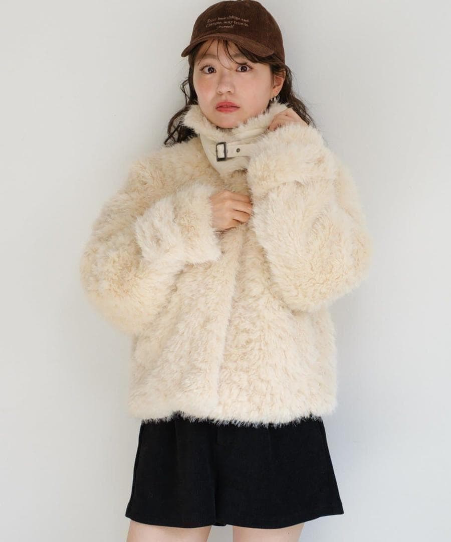 即日発送 入手困難 新品 Kastane カールミドルファーコート アイボリー