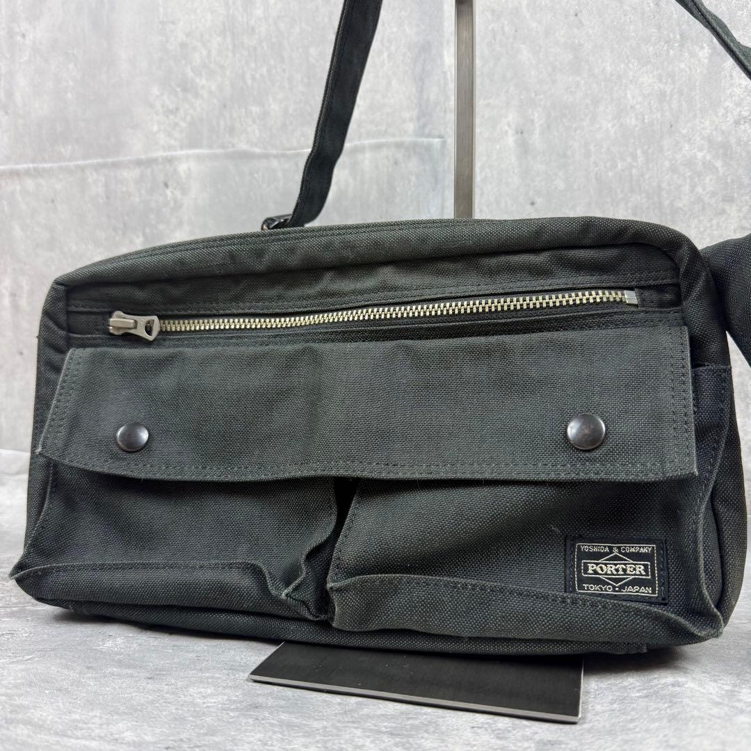 PORTER ショルダーバッグ 黒 キャンバス 日本製 吉田カバン