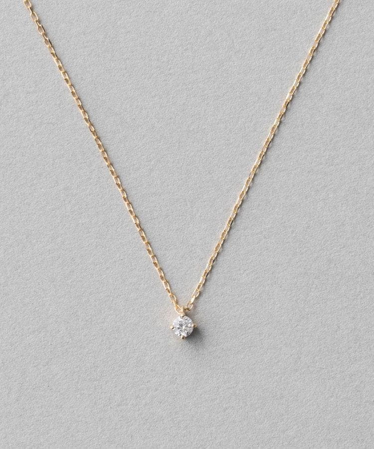 エテ K10YG レイヤー ダイヤモンド ネックレス