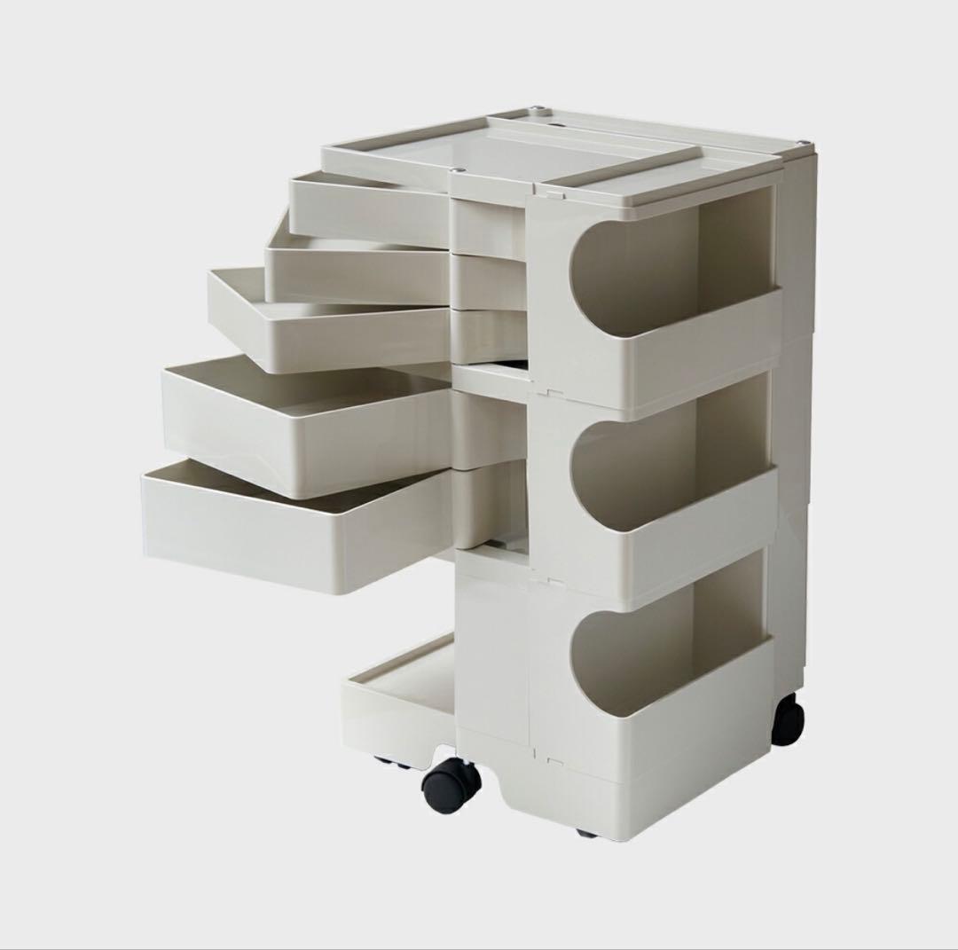 ボビーワゴン 正規品 ストーンホワイト 3段5トレイ