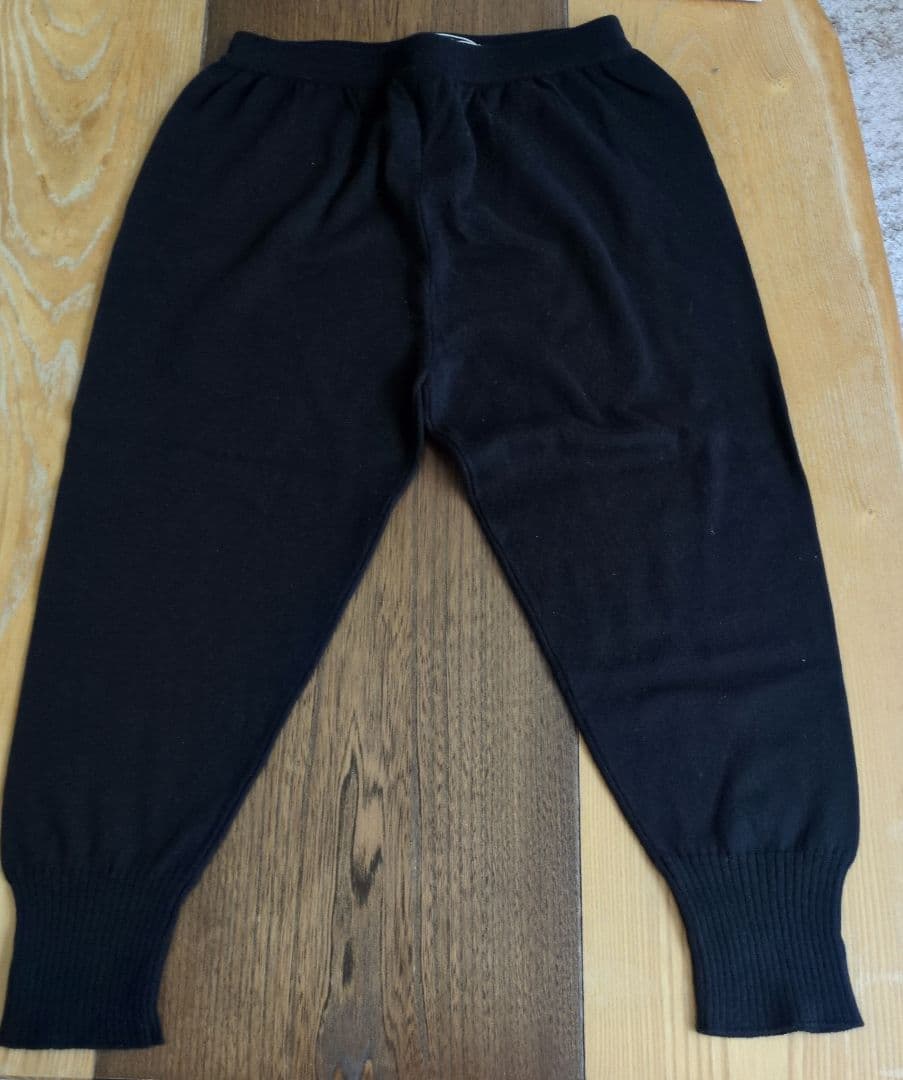 新品タグ付【evam eva】 コットンカシミヤ カジュアルパンツ Black