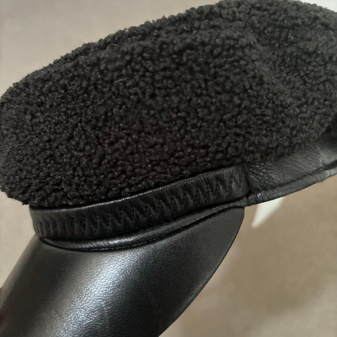 激レア希少UGG LTHR AND SHERPA BAKER HAT UGG帽子