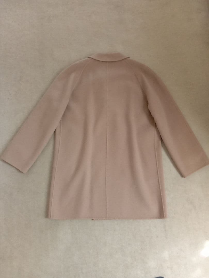 【匿名】大きいサイズカシミヤ100%ロングコートベージュダブル★バーバリー