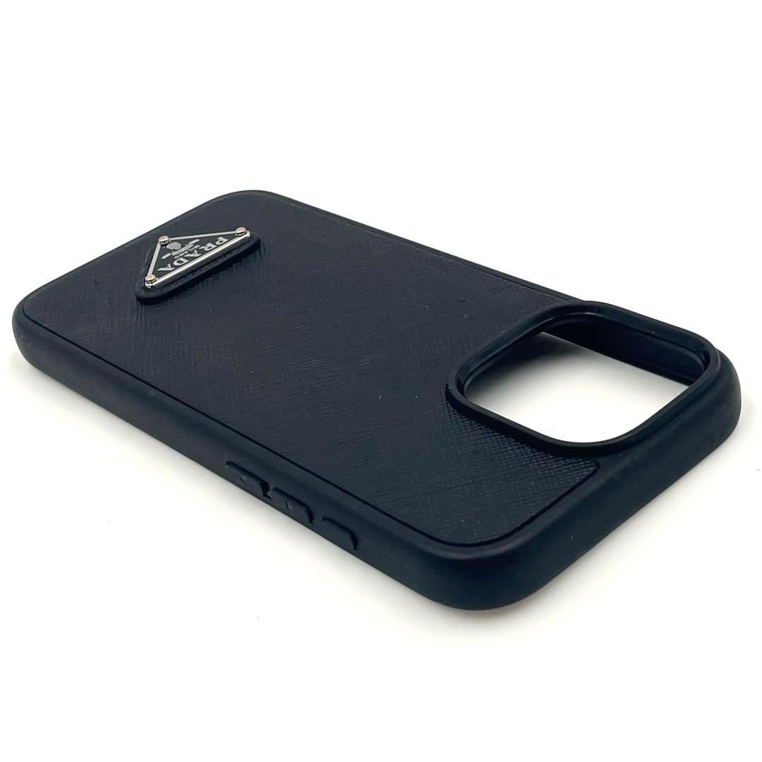 【美品】プラダiPhone 16ProMAXスマホケース 三角ロゴ サフィアーノ