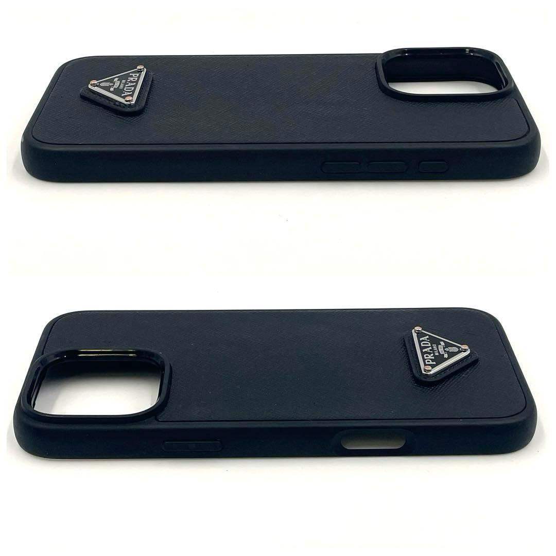 【美品】プラダiPhone 16ProMAXスマホケース 三角ロゴ サフィアーノ