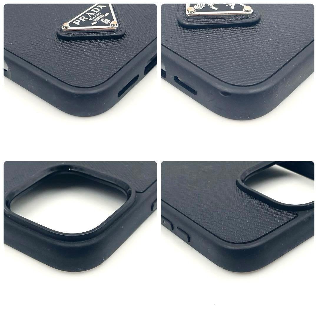 【美品】プラダiPhone 16ProMAXスマホケース 三角ロゴ サフィアーノ