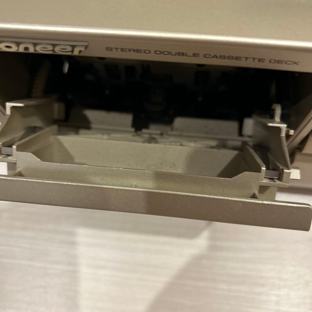 Pioneer パイオニア ダブルカセットデッキ オーディオ機器 リモコン付き