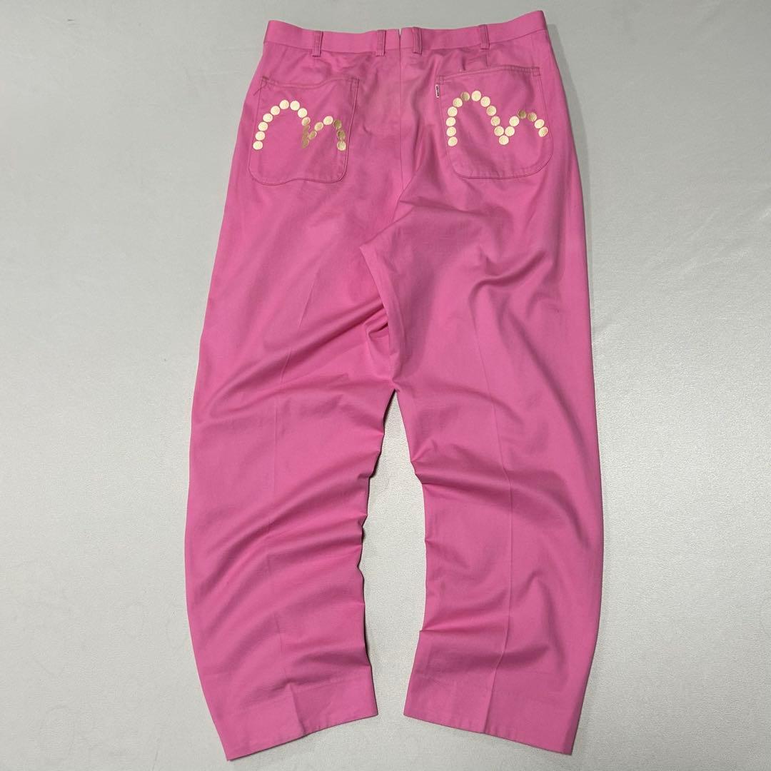 希少モデル 00s Evisu 2タック センタープレス スラックス カモメ