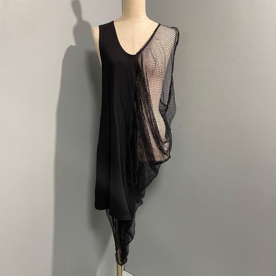 美品◆LIMI feuリミフゥ◆ノースリーブメッシュワンピース